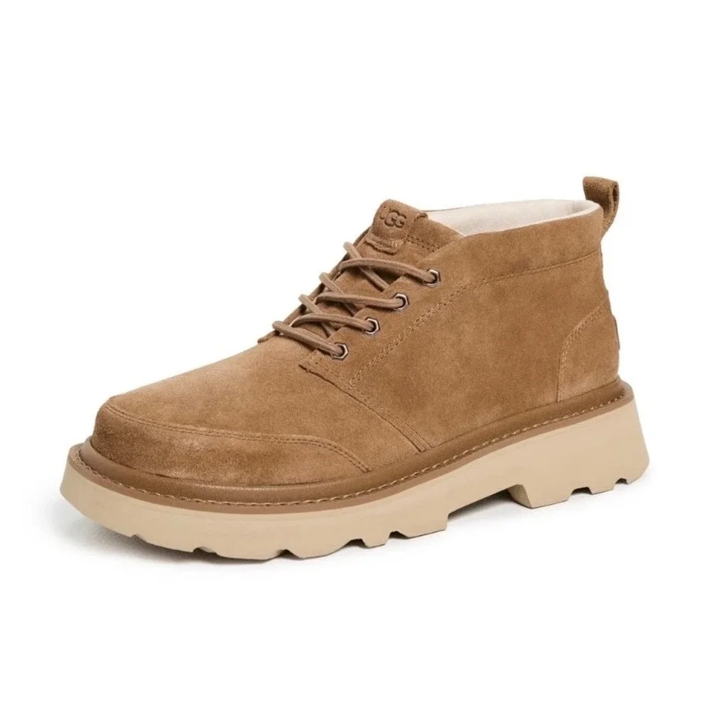 UGG M Chukka Lug Chestnut Suede Lace Up Boots Mens 10 1171113 New